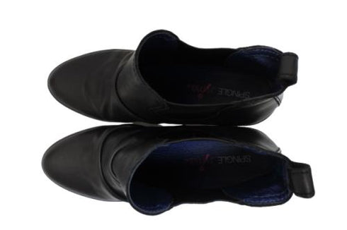 【SPINGLE NIMA NIMA706 ブラック】本革サイドゴアブーティ